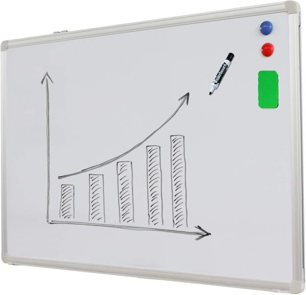 Magnetic Whiteboard, Dry Erase Board, Silver Aluminum Frame, Including 1 x Dry-Erase, 2 x Magnets and 1 x Dry-Erase Board Markers, for School, Home, Office (1200X905MM)?? - Image 7