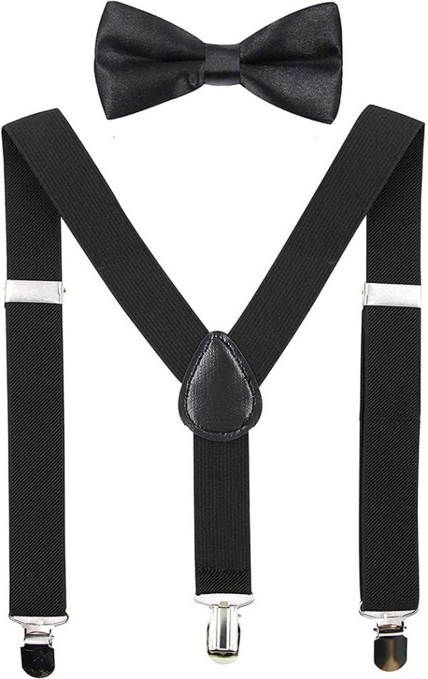 Children Kids Baby Elastic Suspenders Belt Bow Tie Set Boys Girls Bowtie Braces ac4752 - Image 2