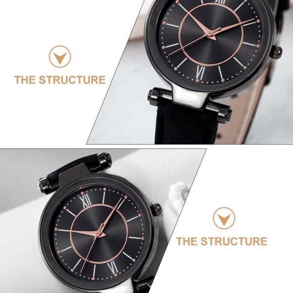 POPETPOP 2pcs Creative Quartz Watch Casual Watch Ladies Quartz Watch - Image 3