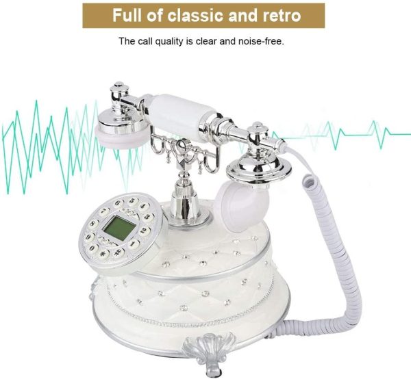 Telephone, Retro Vintage Telephone Plate Rotary Dial Antique Telephones Landline Phone Classic Landline Telephone Rotary Phones for Office Home Living Room Decor, Wonderful Gift - Image 3