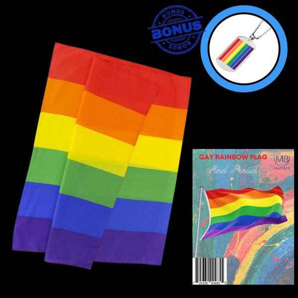 Rainbow Gay Pride Flag. Robust Full Size 5ft x 3ft. MJB Inspired ? Polyester Pride Flag is Suitable for Indoor or Outdoor use. Display Your Pride in who You are. - Image 8