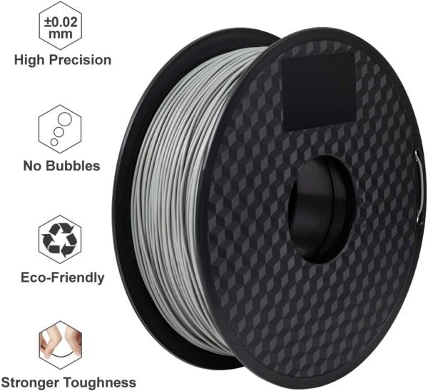 Creality PLA 3D Printer Filament, Dimensional Accuracy +/- 0.02 mm,1.75mm 1 kg Spool, Grey for Ender3 CR-10 - Image 8