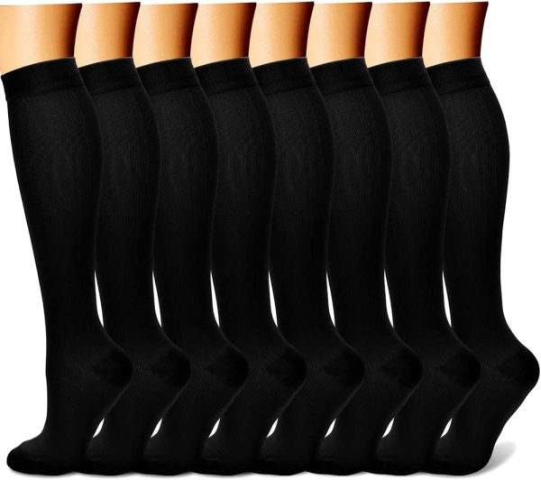 Compression Socks (7 Pairs), 15-20 mmhg is BEST Graduated Athletic & Medical for Men & Women, Running, Flight, Travels - Image 5