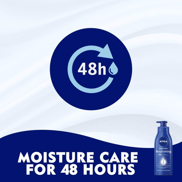 NIVEA Rich Nourishing Body Lotion (400ml), 48hr Replenishing Body Moisturiser, Intensive Moisturising Cream with Almond Oil, Creamy Hydrating Formula for Dry to Very Dry Skin - Image 3