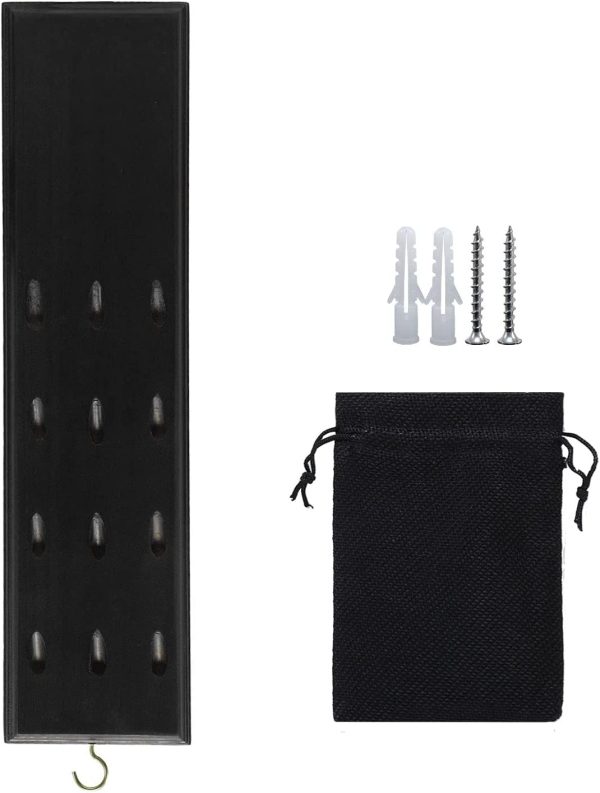 Darts Caddy Wall Mounted Darts Holder/Stand/with Metal Hook, Accessory Storage Bag, Displays 12 Set of Steel/Soft Tip Darts, Black - Image 5