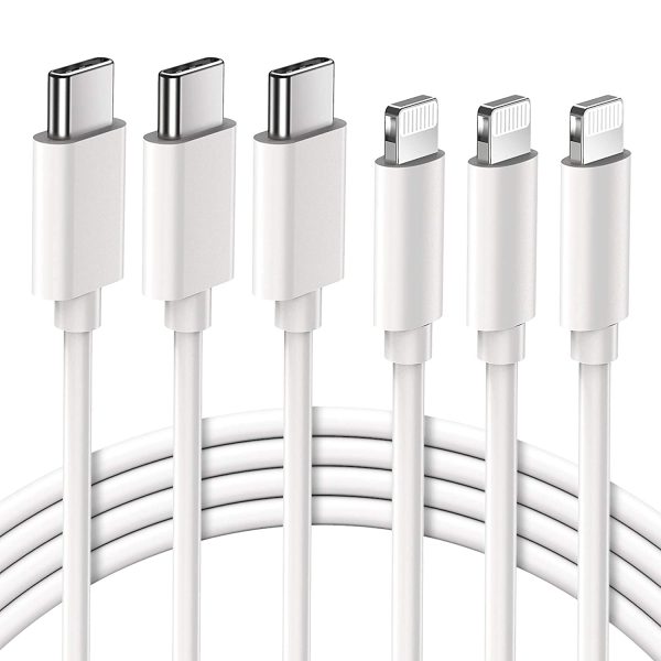 Quntis iPhone 13 Fast Charge Cable - 3Pack 6FT MFi Certified USB-C to Lightning Cable -USB C iPhone Charger Cord for iPhone 13 Mini Pro Max 12 Mini Pro Max 11 X XS XR 8 Plus iPad AirPods Pro, White - Image 6