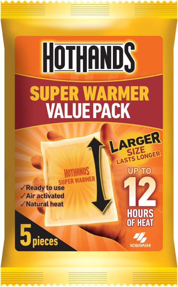 HOTHANDS Super Air Activated Hand Warmer Up to 12 Hours of Heat, 5 Count (Pack of 1) - Image 5