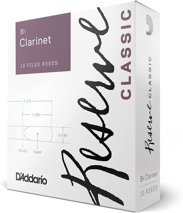 D'Addario Reserve Classic Bb Clarinet Reeds, Strength 2.0, 10-pack - Image 2