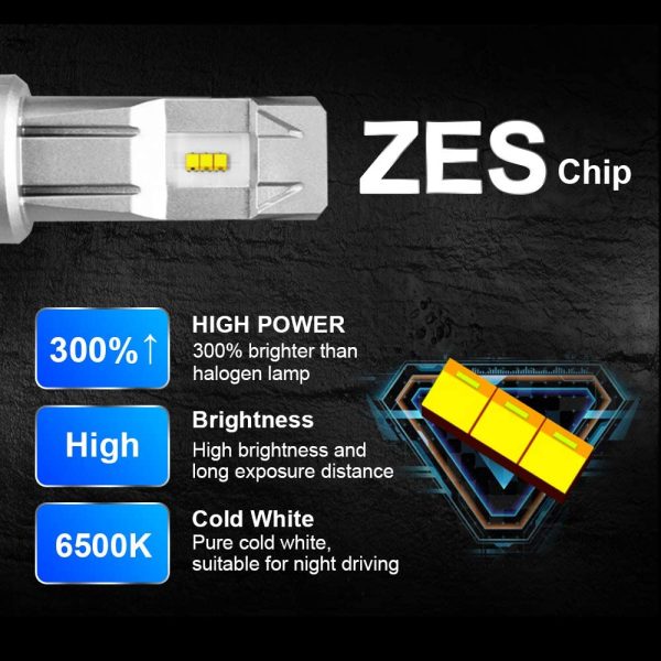 LED Headlight Bulb 9005 12000LM 6500K Car Headlight Bulb Wireless Conversion Headlight Cool White Replacement High Beam LED Bulb Mini Size Plug and Play - Image 5