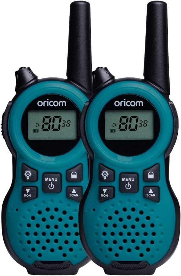 Oricom PMR795BL 0.5 Watt Handheld UHF CB Radio Twin Pack, Blue