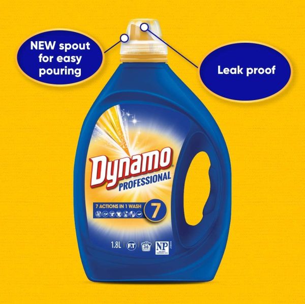 Dynamo Professional with 7 Actions in 1 Wash, Liquid Laundry Detergent, 1.8 Litres, 36 Washloads