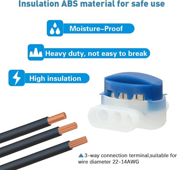 Pack of 20 Cable Connector Electrical Wire Connectors for Robotic Lawn Mowers, Irrigation Applications - Image 6