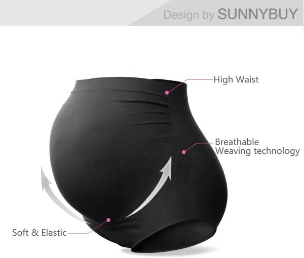 SUNNYBUY Women's Maternity High Waist Underwear Pregnancy Seamless Soft Hipster Panties Over Bump - Image 7