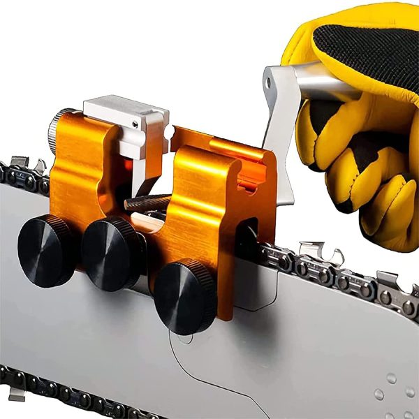 Chainsaw Chain Sharpening Jig, Deluxe Chain Saw Sharpener Accessories Kit Portable Hand Crank Chainsaw Teeth Sharpener Tool for All Kinds of Chain Saws and Electric Saws - Image 8