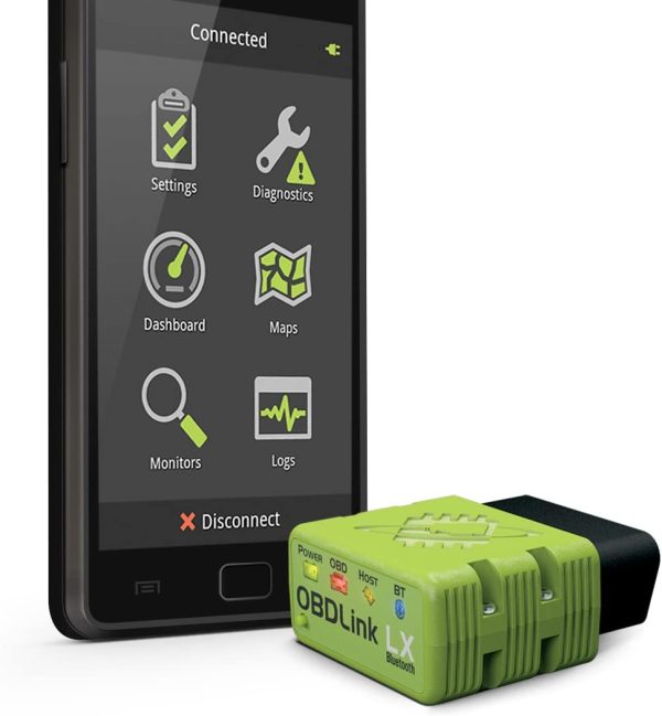 OBDLink LX 427201 ScanTool Bluetooth: Professional OBD-II Scan Tool for Android & Windows, Green