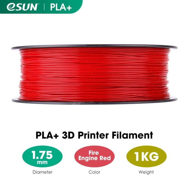 PLA+ 3D Printing Filament PLA PRO Plus Spool 1.75mm 1KG Dimensional Accuracy +/- 0.05mm for 3D Printers,Fire Engine Red - Image 6