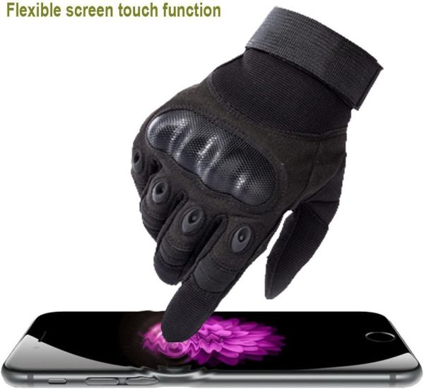 COTOP Motorcycle Gloves, Screen Touch Hard Knuckle Gloves Motorcycle Gloves Motorbike ATV Riding Full Finger Gloves for Men - Image 2