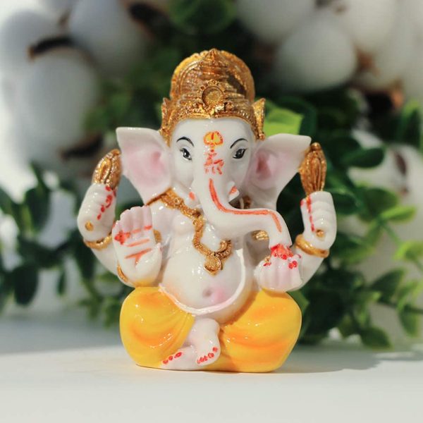 Indian Ganesh Idol Car Dashboard - Hindu Ganesha Statue Elephant God India Ganpati Lord Murti Mandir Diwali Gifts Yoga Zen Meditation Room Altar Shrine Kit Temple Puja Pooja Items Decor - Image 7