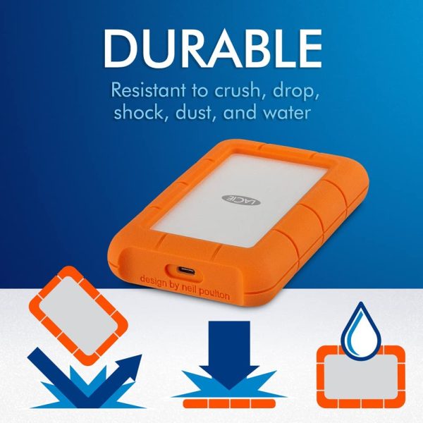 LACIE 2TB Rugged Portable USB Type-C