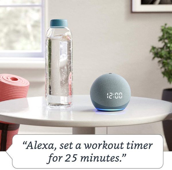 Echo Dot (4th Gen) | Smart speaker with clock and Alexa | Twilight Blue - Image 4