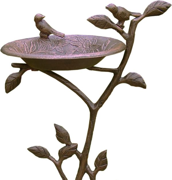 Oakland Living Meadow Bird Bath, Antique Bronze