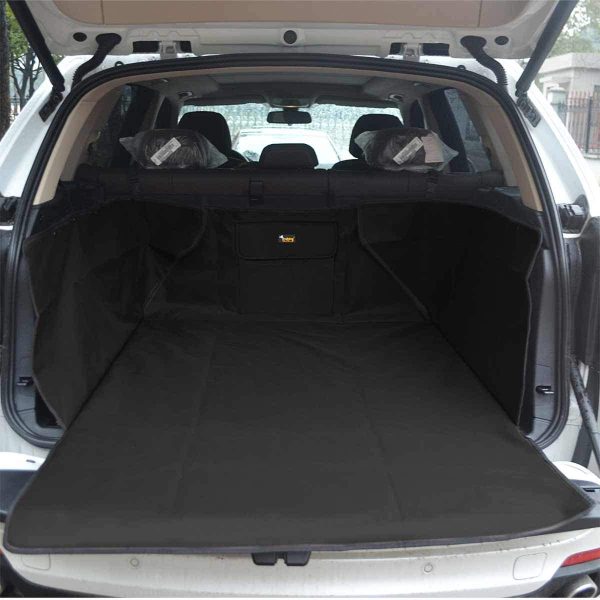 Dog Car Boot Cover SUV Liner for Dogs Puppies Rear Trunk Cargo Hammock Dog Car Floor Protecor Waterproof Nonslip Double Layers Thickened Large Size(130 * 102 * 44cm) Black - Image 5