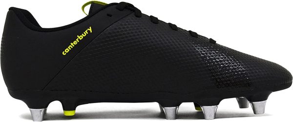 canterbury CCC Phoenix 3.0 SG Rugby Boots, Built for Soft Ground Play, Lightweight Feel, 8 Metal Stud Outsole, Made for Forwards, Black, - Image 5