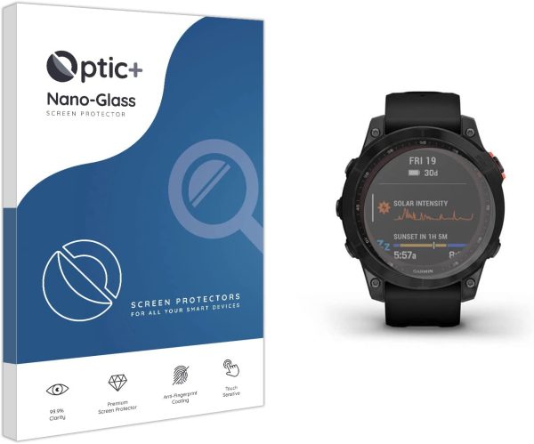 Optic+ Nano Glass Screen Protector for Garmin Fenix 7 Solar - Image 2