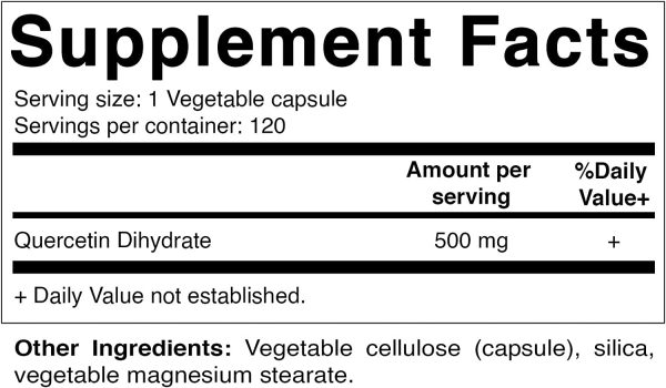 Vitamatic Quercetin 500 mg, 120 Vegetarian Capsules (Non-GMO, Gluten Free, Vegan) - Supports Cardiovascular Health, Helps Improve Anti-Inflammatory & Immune Response, - Image 5