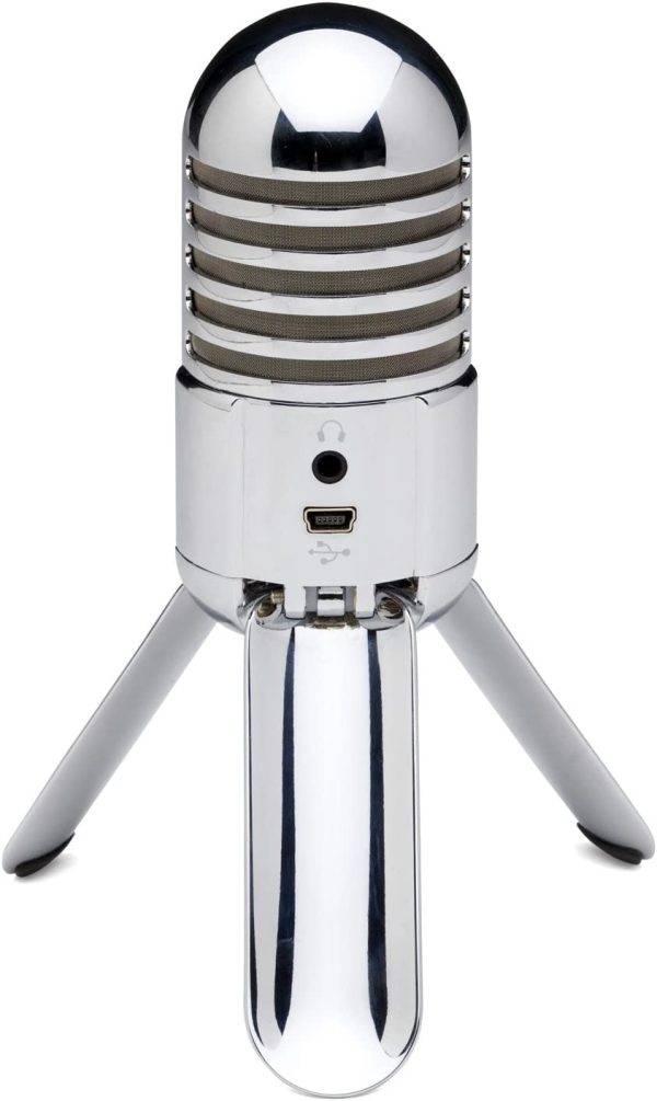 Samson Meteor USB Microphone Portable Studio Condenser - Smooth, Flat Frequency Response of 20Hz?C20kHz - Ideal for Podcasting, Music Recording, Gaming, Skype or Streaming - Silver Chrome (SAMTR) - Image 7