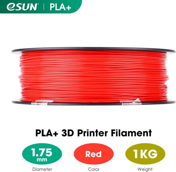 PLA+ 3D Printing Filament PLA PRO Plus Spool 1.75mm 1KG Dimensional Accuracy +/- 0.05mm for 3D Printers,Red - Image 7