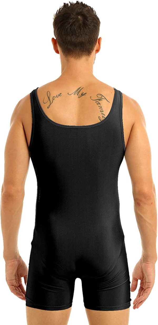 TiaoBug Mens Stretchy One Piece Sleeveless Tank Unitard Bodysuit Sport Workout Dance Biketard - Image 5