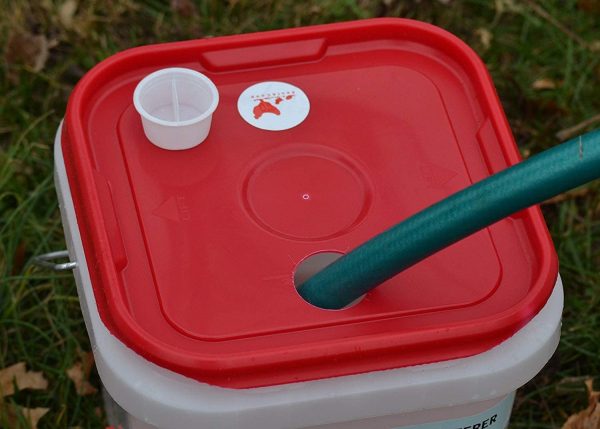 RentACoop 2 Gallon Red Cup Waterer (Corner) - Image 4