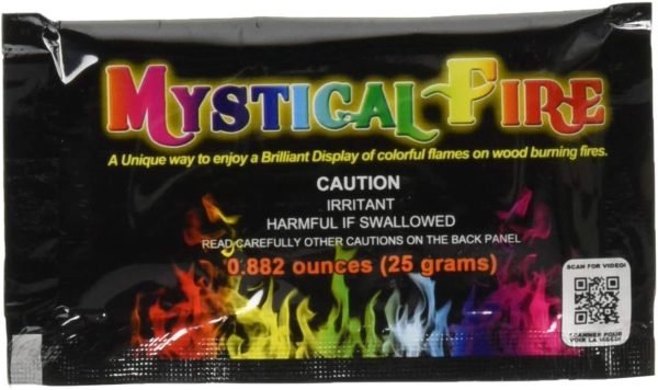 Mystical Fire Flame Colorant Vibrant Long-Lasting Pulsating Flame Color Changer for Indoor or Outdoor Use 0.882 oz. Packets 50-Count Box