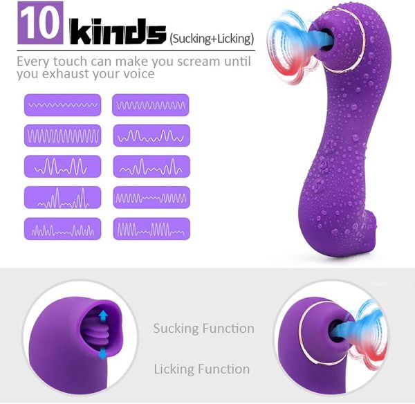 Clitorals Sucking Stimulation Toys Best Friend Air-Pulse + Sucking Stimulator Clitorial Sucking Toy Pressure-Wave Technology, Waterproof, Rechargeable,Personal - Image 2