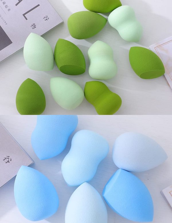 Makeup Sponge 15 Pcs Beauty Blender Sponge Foundation Blending Sponge with 2 Pcs Makeup Blender Holders Stands, Flawless for Liquid & Creams & Powers (Colour3) - Image 4