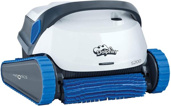 Dolphin S200 Robotic Pool Cleaner with Easy to Clean Top Load Filter to Suit up to 12m Pool. Suits Both in ground and Above Ground Pools