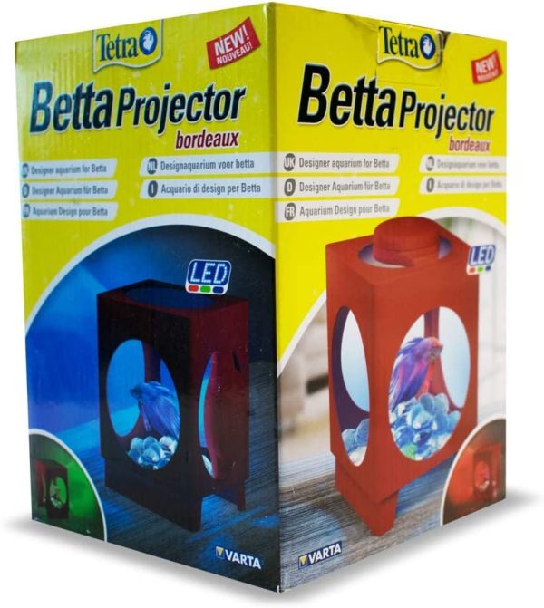 Tetra Betta Projector Fish Tank Designer Aquarium for Betta Fish Bordeaux 1.8L - Image 2