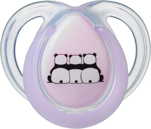 Tommee Tippee Anytime Soothers, Symmetrical Orthodontic Design, BPA-Free Silicone Baglet, 0-6M, Pack of 2 Dummies, Colours and Designs may vary - Image 5