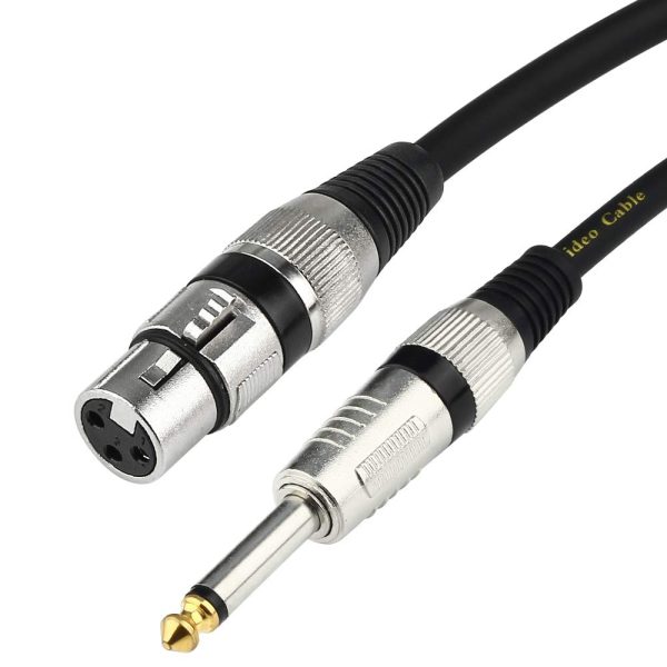 Tisino Microphone Cable Female XLR to 1/4 Inch TS Male Mono Mic Cable Unbalanced Interconnect Wire Mic Cord - 5 FT - Image 6