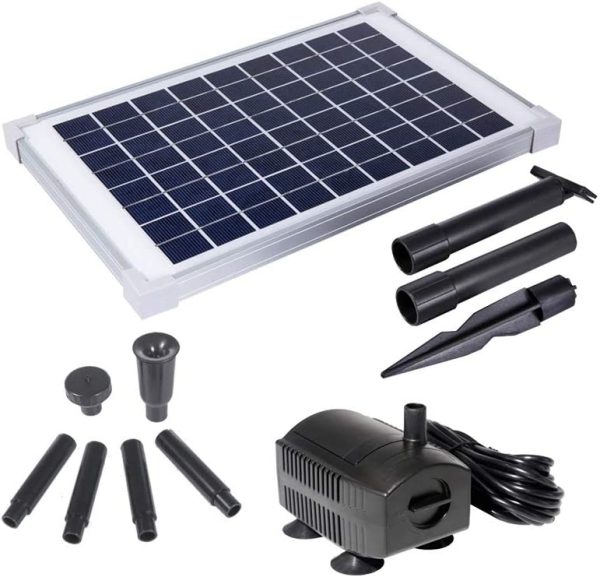 Solariver Solar Water Pump Kit - 680 L/Hr - Submersible Water Pump with Adjustable Flow, 12 Watt Solar Panel for Sun Powered Fountain, Pond Aeration, Aquaculture, Hydroponics (NO Battery, Daytime Operation Only) - Image 6