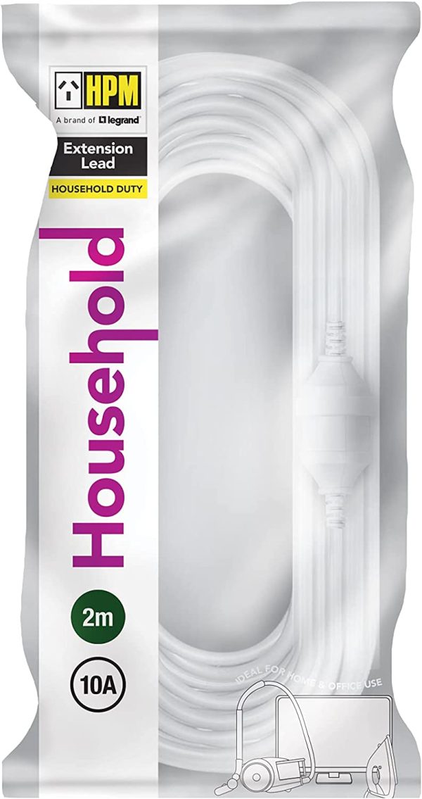 HPM Household Duty Extension Lead White 3m - Image 3