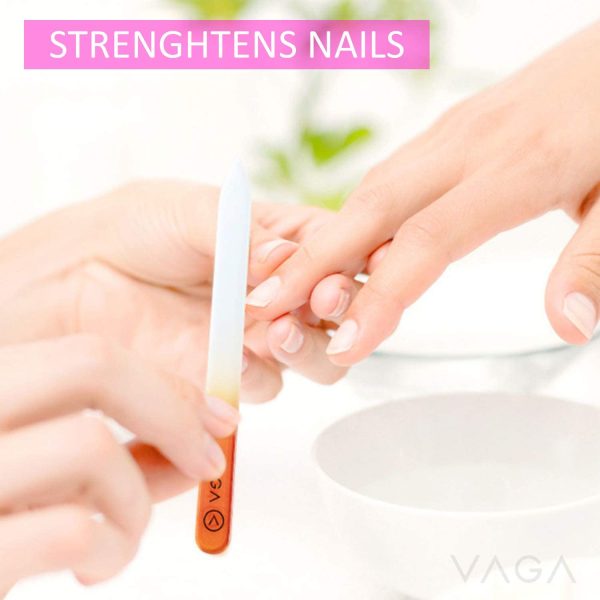 VAGA Crystal Glass Nail File Set of 4 Nail Care Crystals Glass Nail Files in Cheeky Colors, Fingernail File for Manicure, Nail Strengthener hardener, Nails Buffer for Natural and Acrylic Nail filer - Image 4