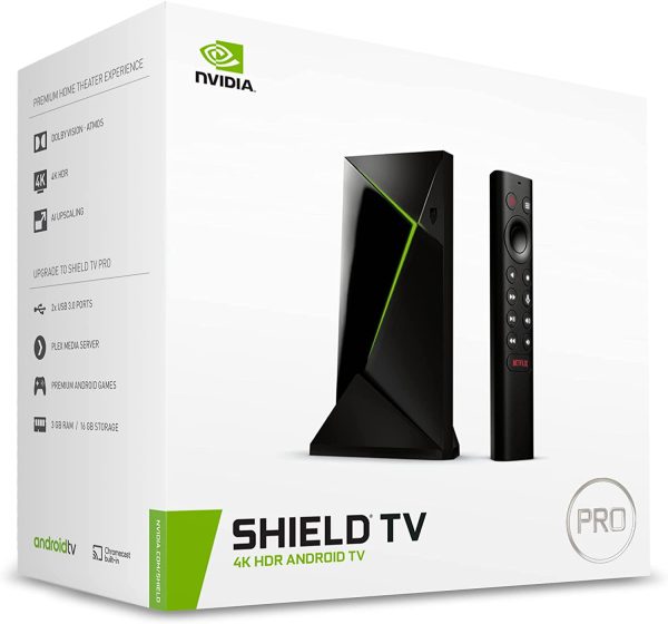 NVIDIA Shield TV Pro 4K HDR Android TV Streaming Media Player, Black