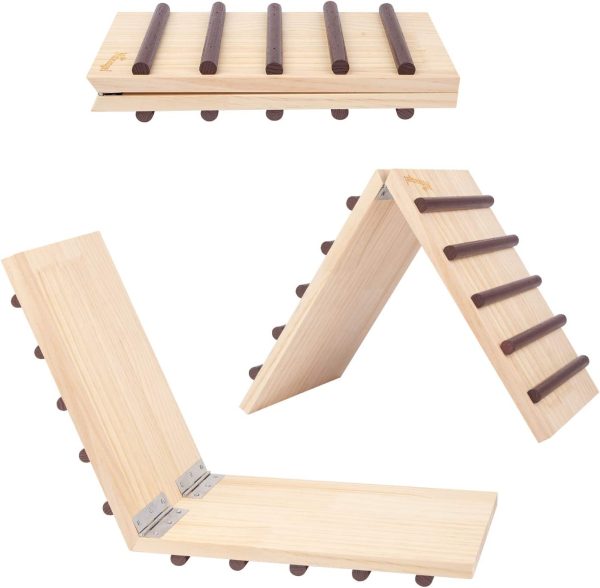 Niteangel Wooden Cage Bridge for Rabbits, Guinea Pigs and Chinchilla, Large Size (Round Stairs) - Image 2