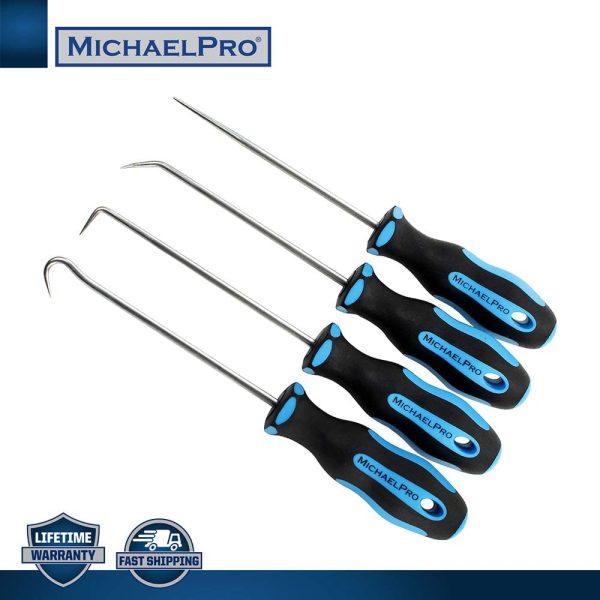 MichaelPro MP002006 4-Piece Precision Mini Pick & Hook Set ?C Assortment of Straight, Angled, Degree Pick and Hook Tools Suitable for Mechanics, Automotive and Daily - Image 3