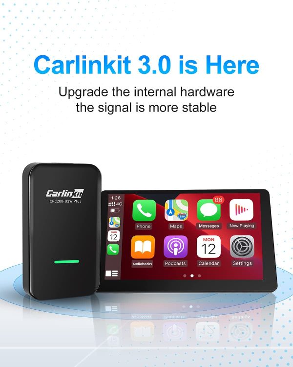 Carlinkit 2.0 Wireless CarPlay Adapter for Volkswagen 2016-17-18-19-20-2021 with Factory Wired CarPlay, Type C Design, Online Upgrade Adapter, iOS 13-14, Convert Factory Wired to Wireless CarPlay - Image 4