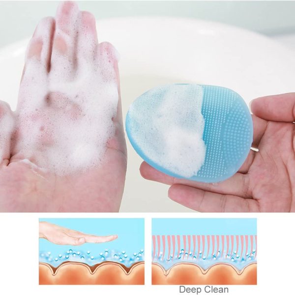 INNERNEED Super Soft Silicone Face Cleanser and Massager Brush Manual Facial Cleansing Brush Handheld Mat Scrubber For Sensitive, Delicate, Dry Skin (Pack of 4) - Image 4