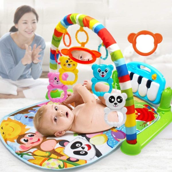 Kaichen Kick and Play Piano Gym, Baby Play Mat Newborn Toy, Lay, Sit and Play, Activity Toys, Game Crawling Mat Activity Fitness Music for Baby (Green) - Image 3