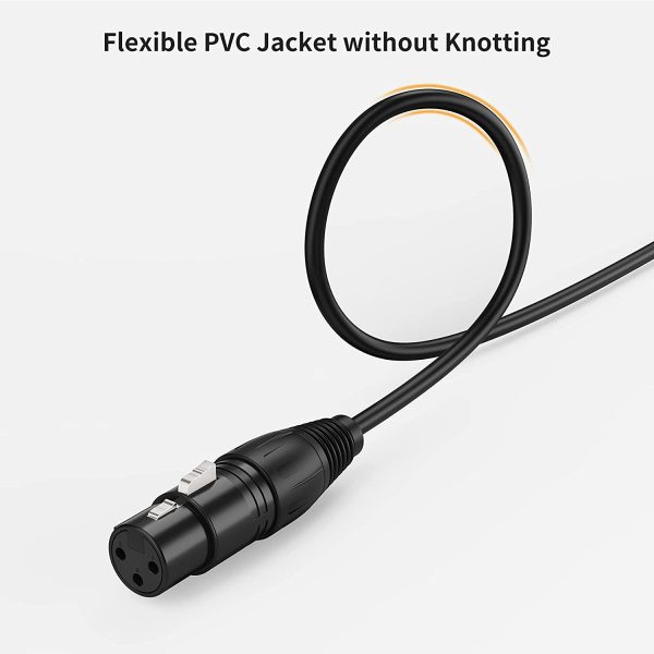 CableCreation (1/8 Inch) 3.5mm to XLR Cable, Balanced XLR Female to 3.5mm Microphone Cable 3 Feet/0.9M, Black - Image 7